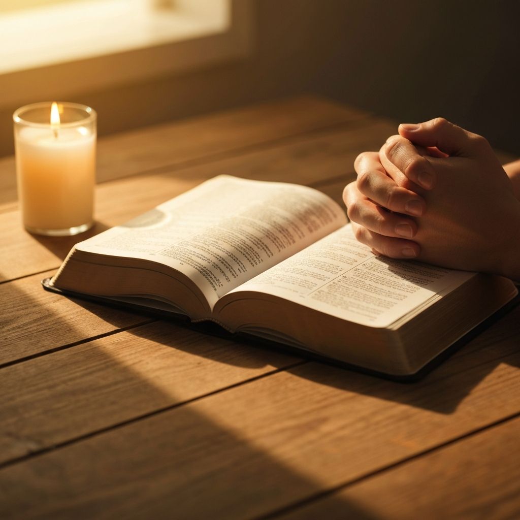 Prayer and Bible study background