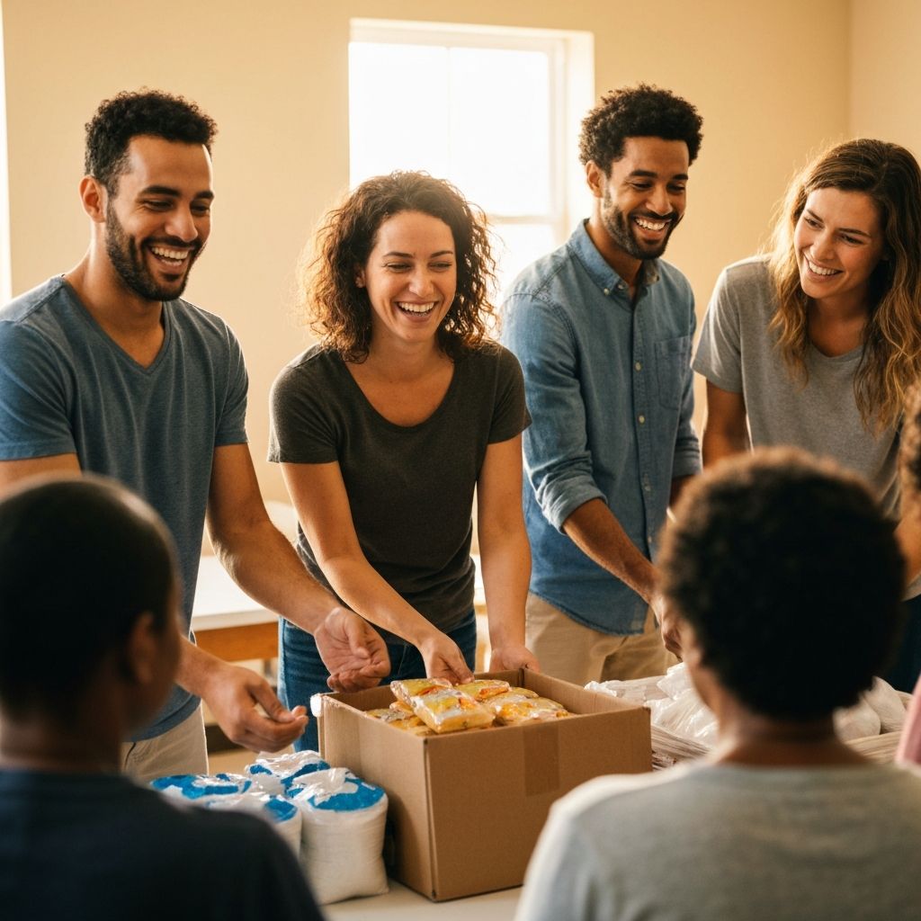 Members of The Good Ones International Outreach serving the community